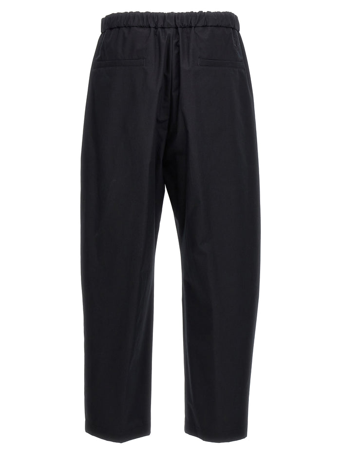Jil Sander 100% Cotton trousers in black — view 2