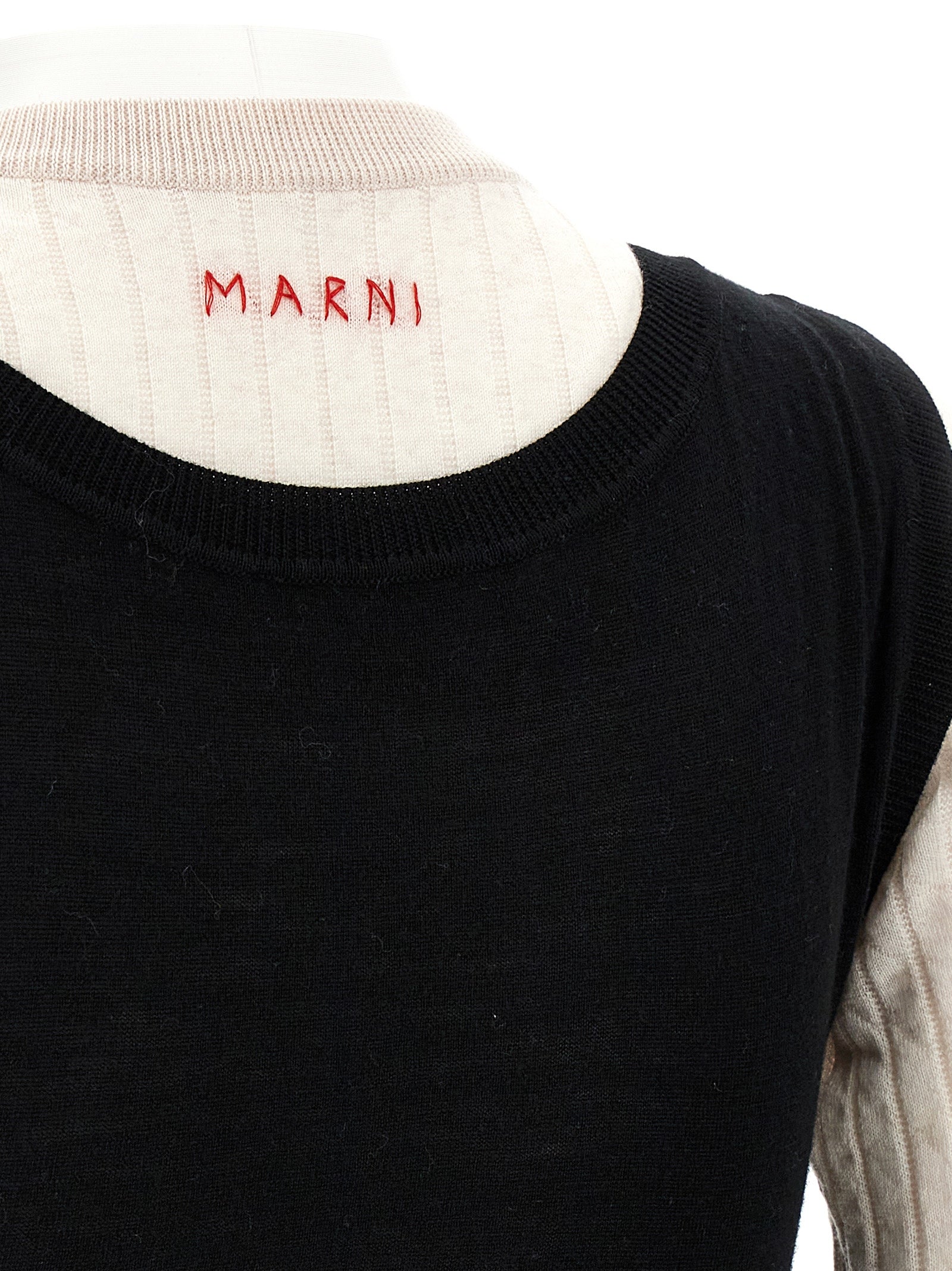 Marni 100% Wool dress in black — view 4