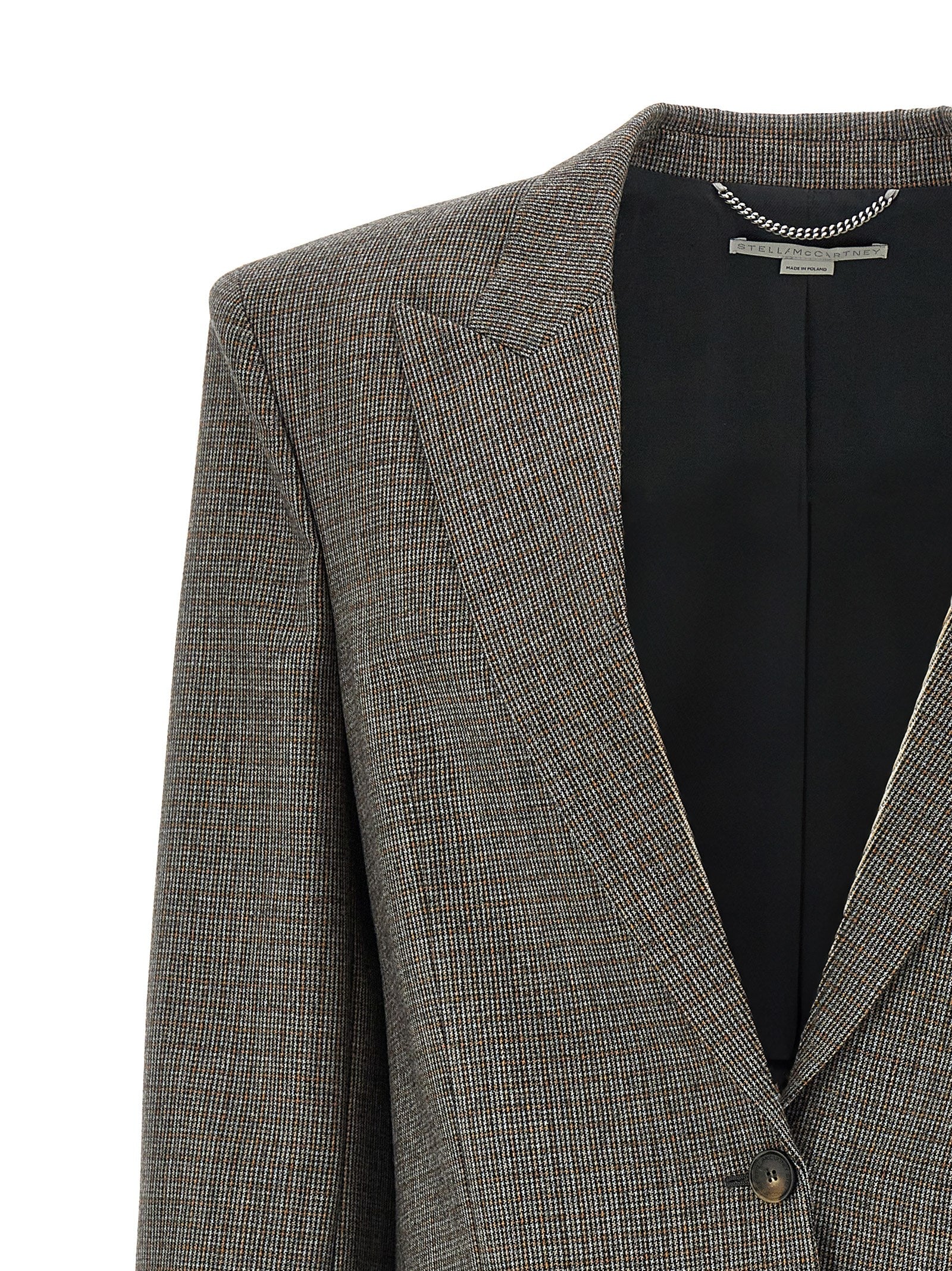 Stella McCartney 100% wool blazer in gray — view 3