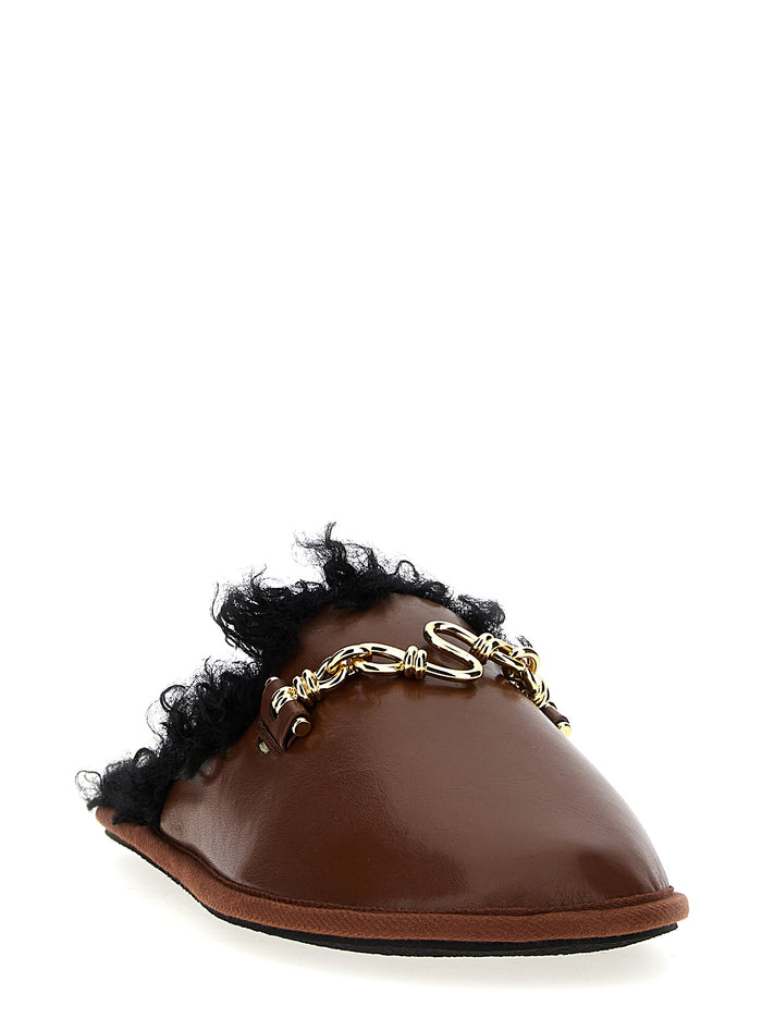 Stella McCartney 51% polyurethane slipper in brown — view 2