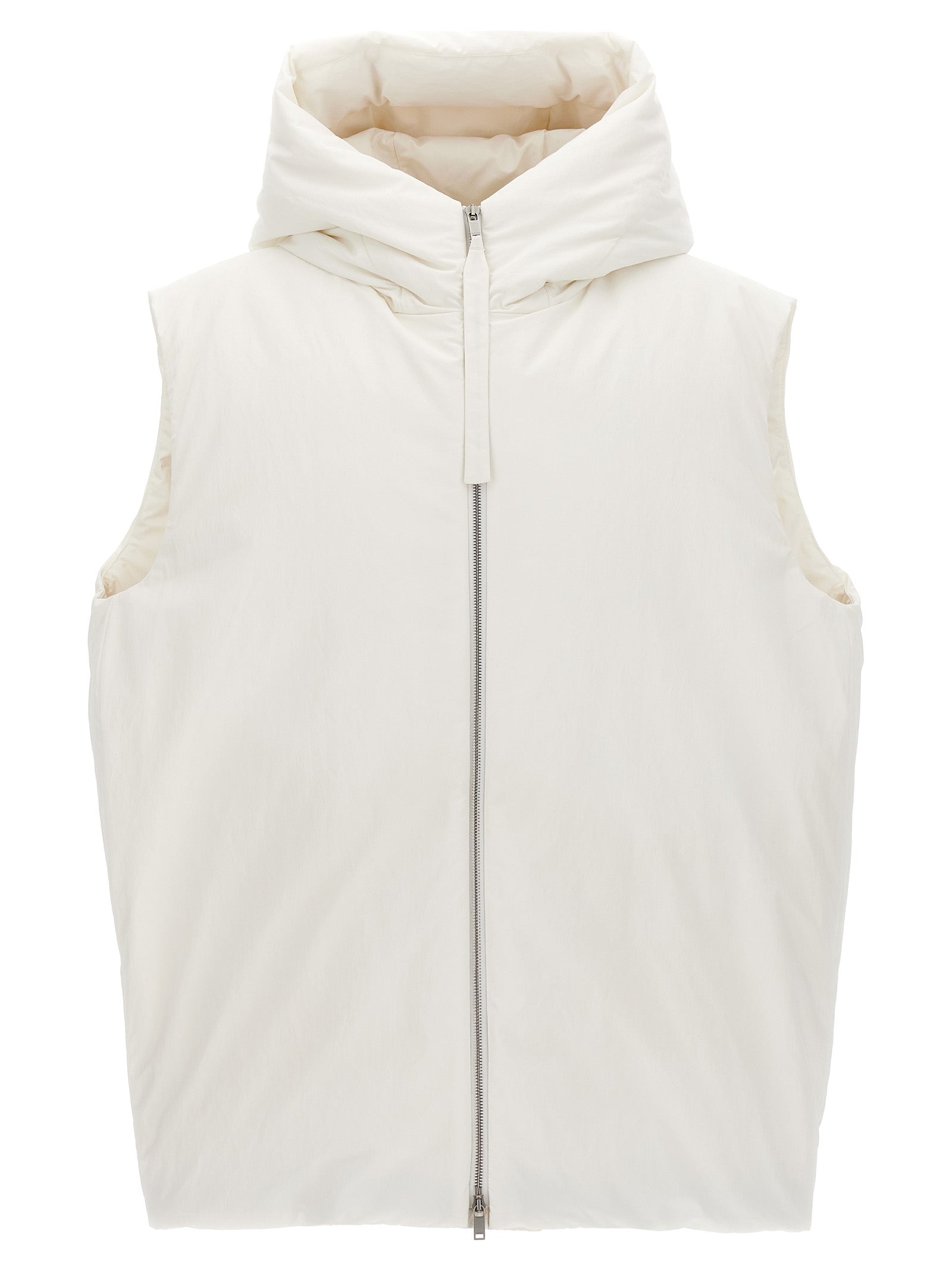 Jil Sander 100% Polyester vest in white