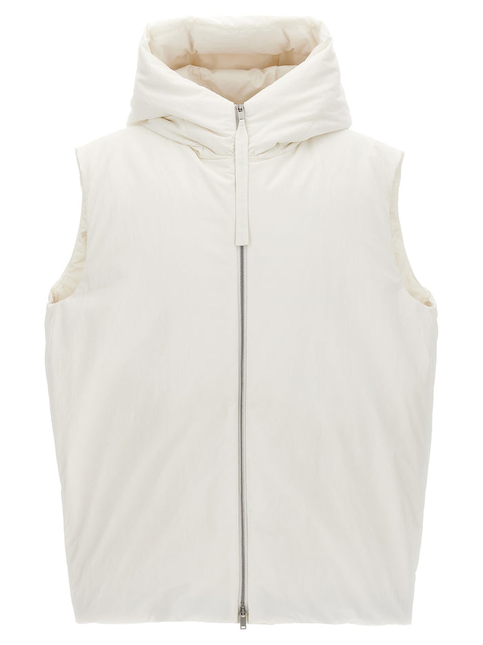 Jil Sander 100% Polyester vest in white