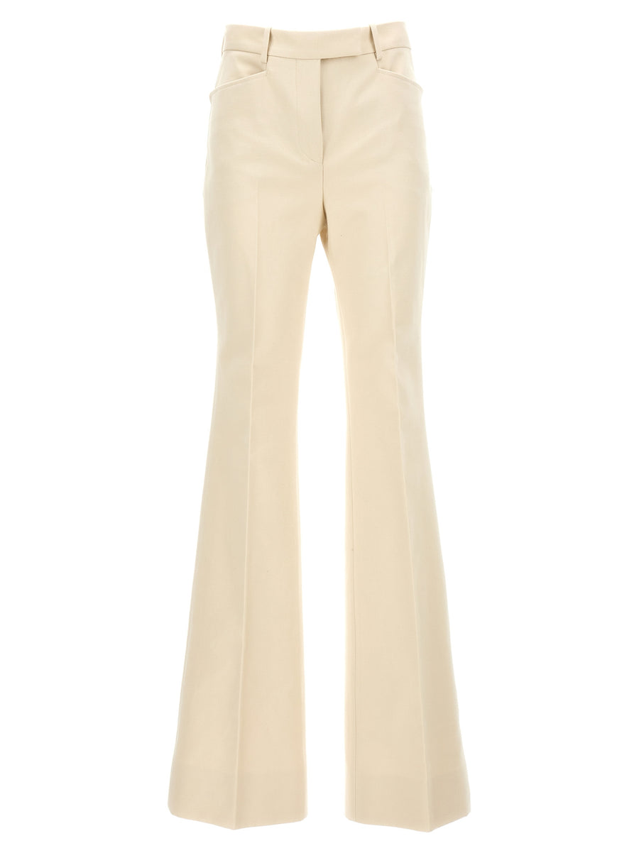 Tom Ford 100% cotton trousers in white