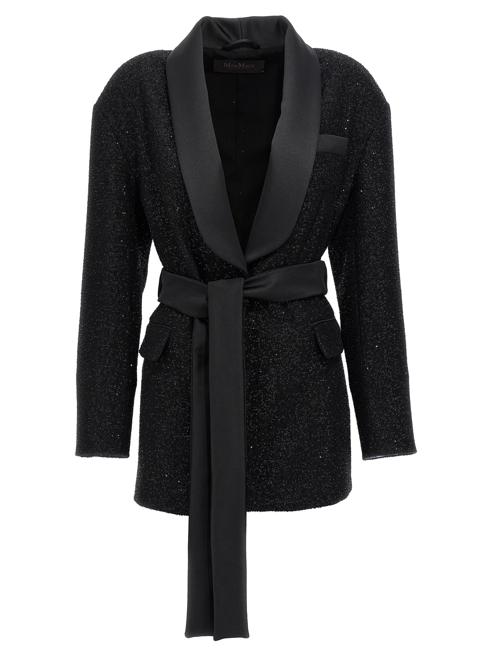 Max Mara 41% Viscose blazer in black