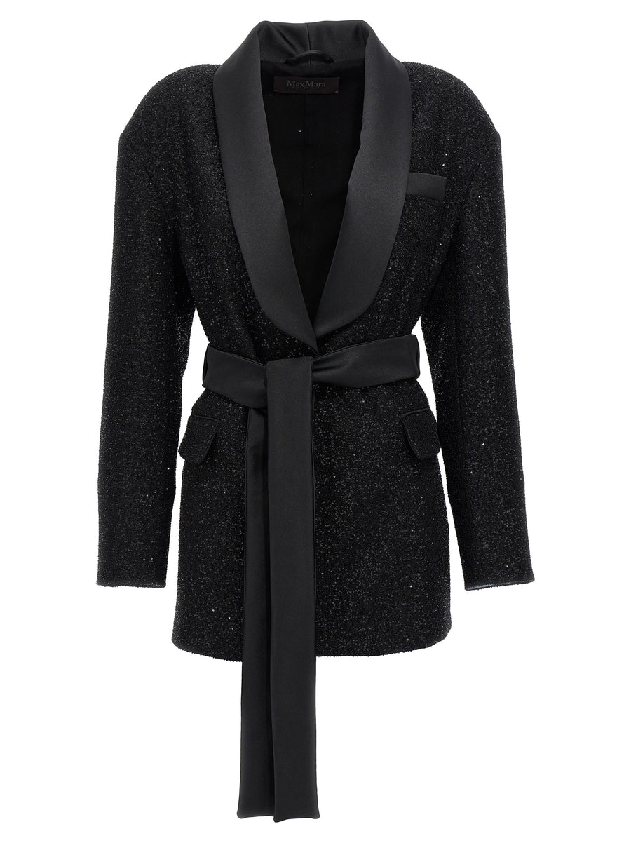 Max Mara 41% Viscose blazer in black