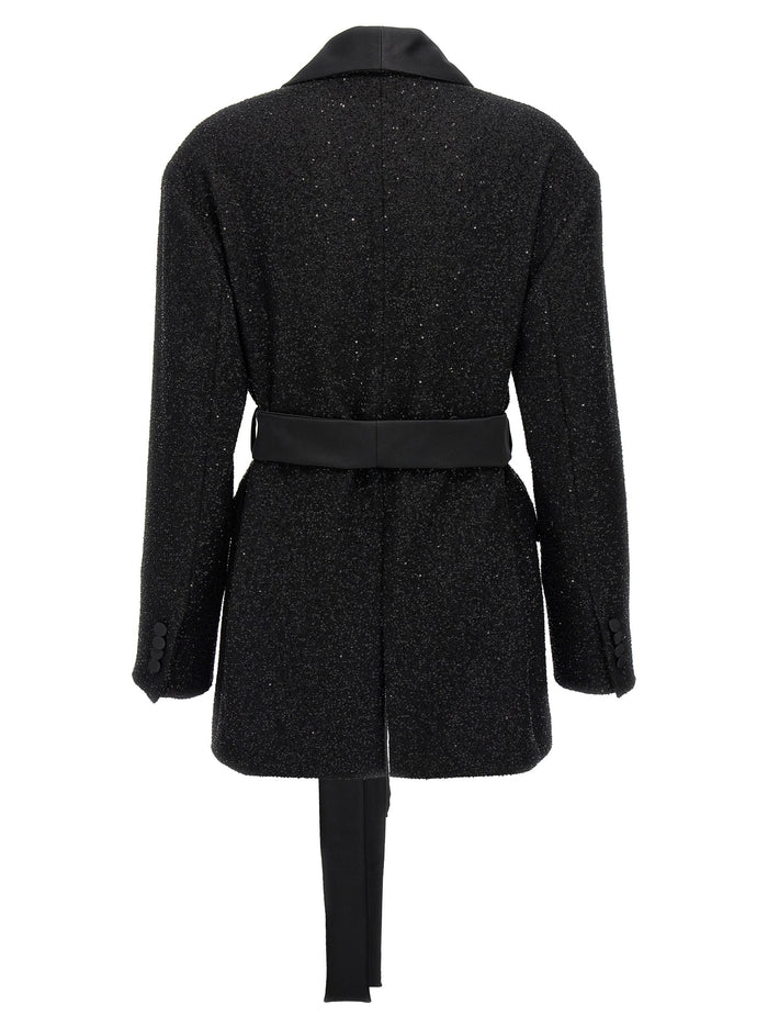 Max Mara 41% Viscose blazer in black — view 2