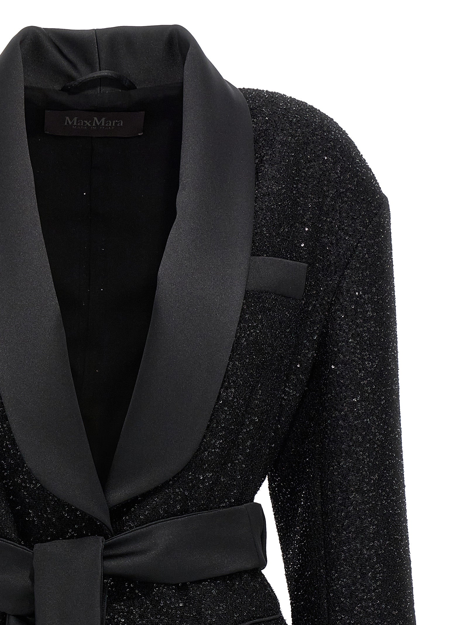Max Mara 41% Viscose blazer in black — view 3