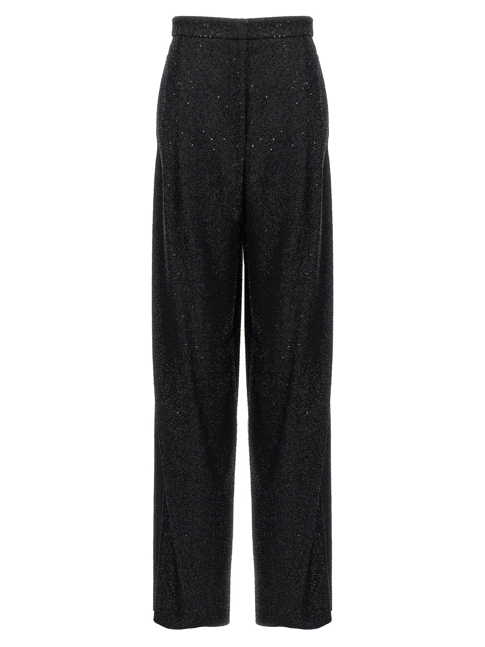 Max Mara 41% Viscose trousers in black