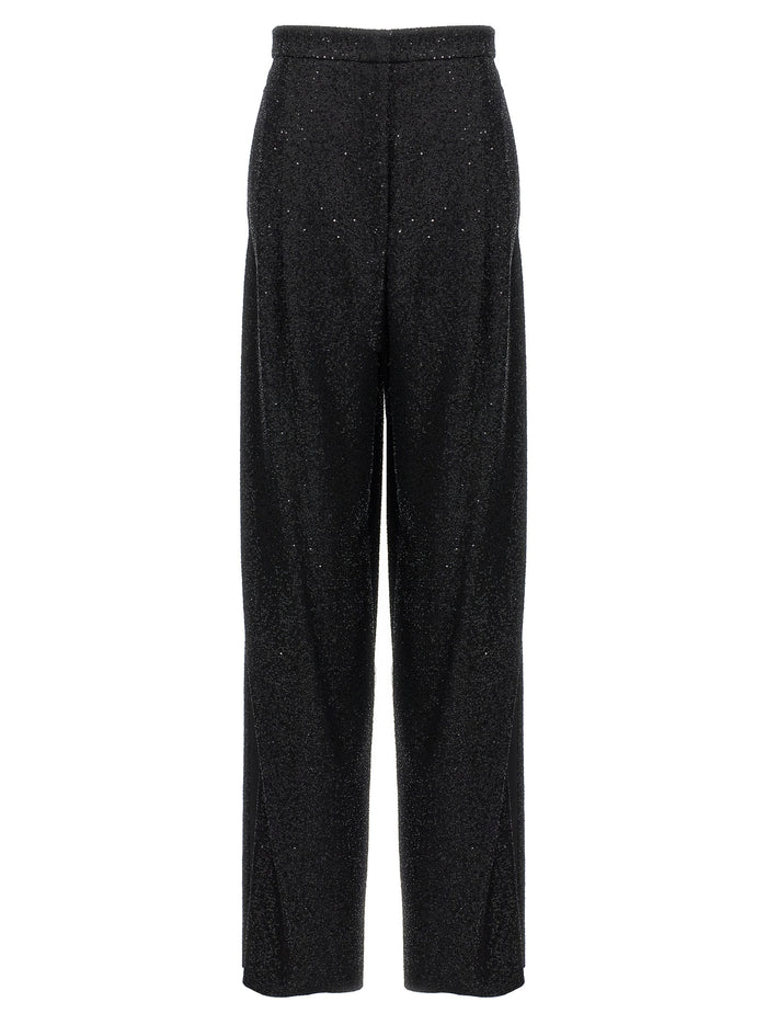 Max Mara 41% Viscose trousers in black