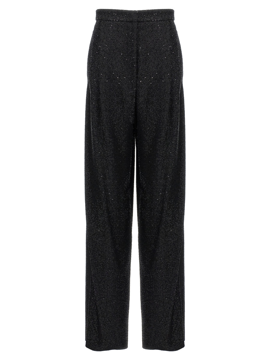 Max Mara 41% Viscose trousers in black