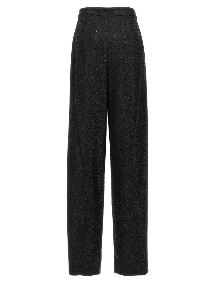 Max Mara 41% Viscose trousers in black — view 2