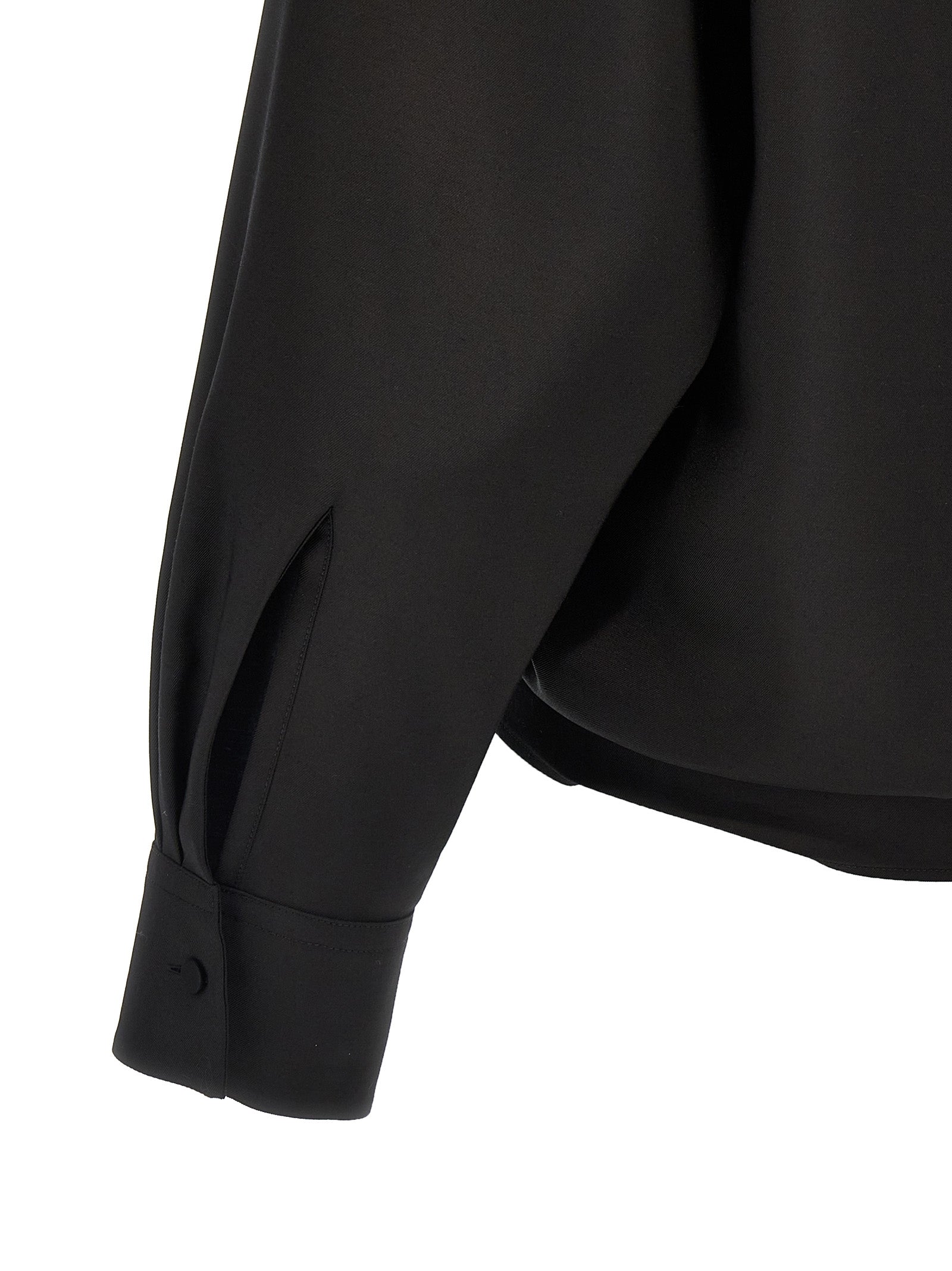 Valentino Garavani 43% Wool blouse in black — view 4