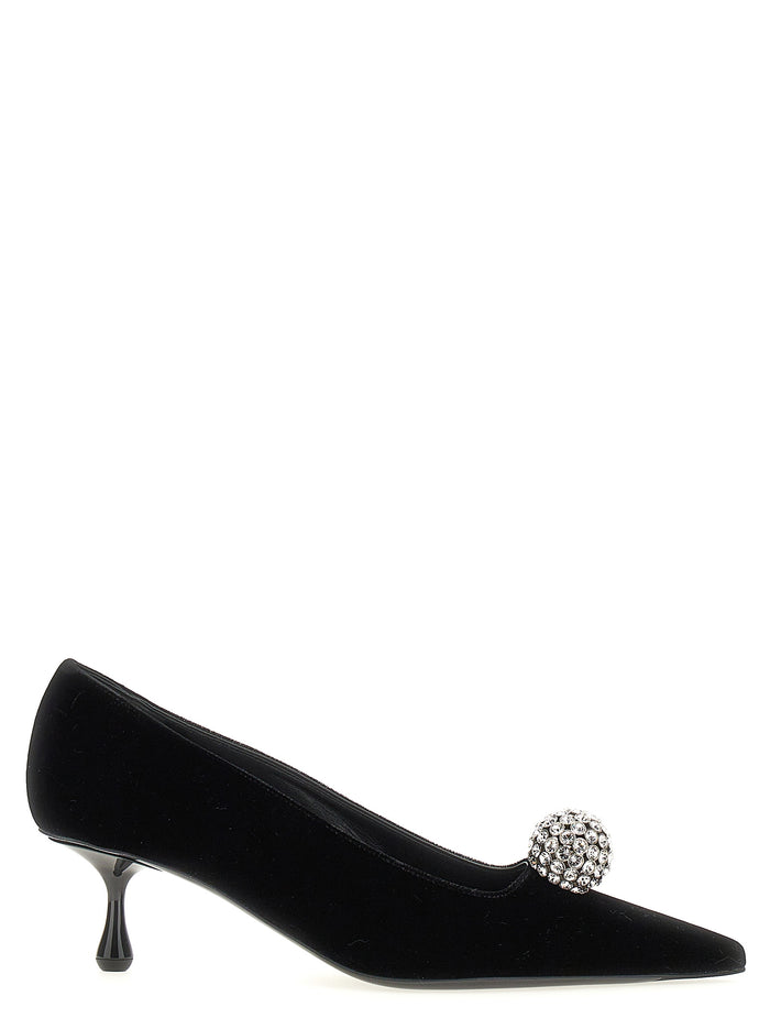 Jimmy Choo 100% Textile pump in black