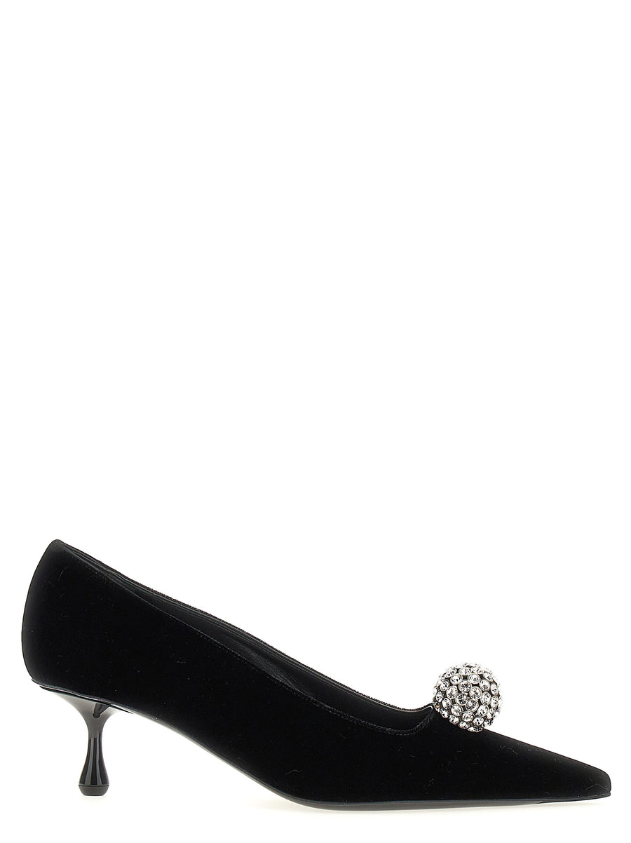 Jimmy Choo 100% Textile pump in black
