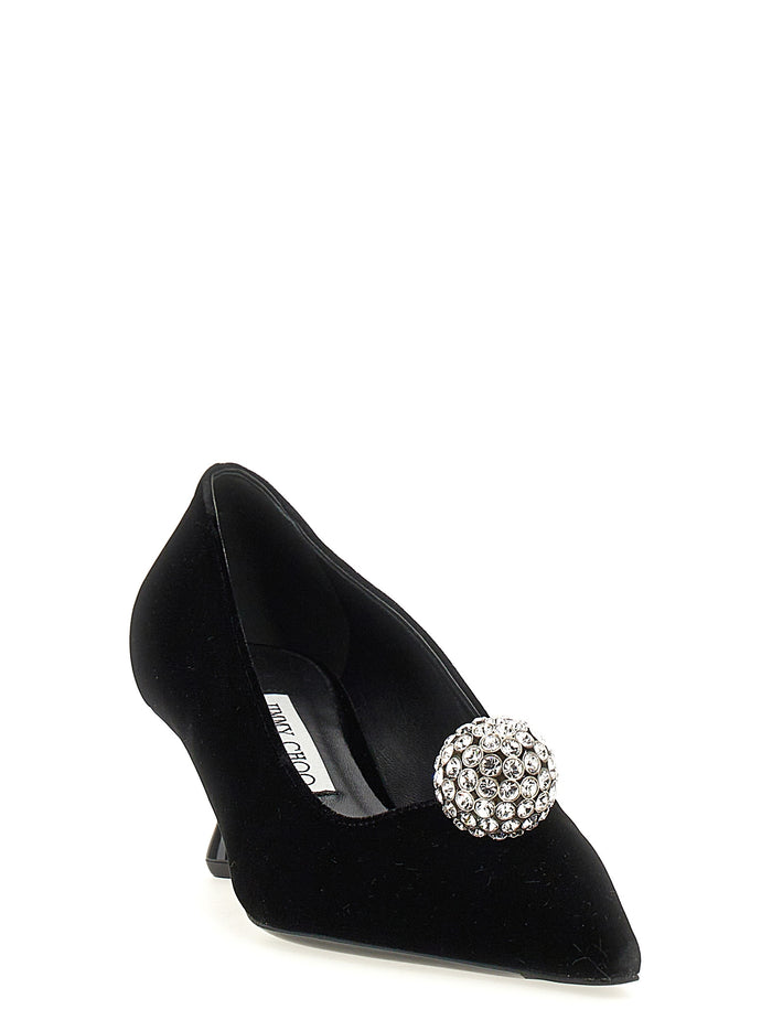 Jimmy Choo 100% Textile pump in black — view 2
