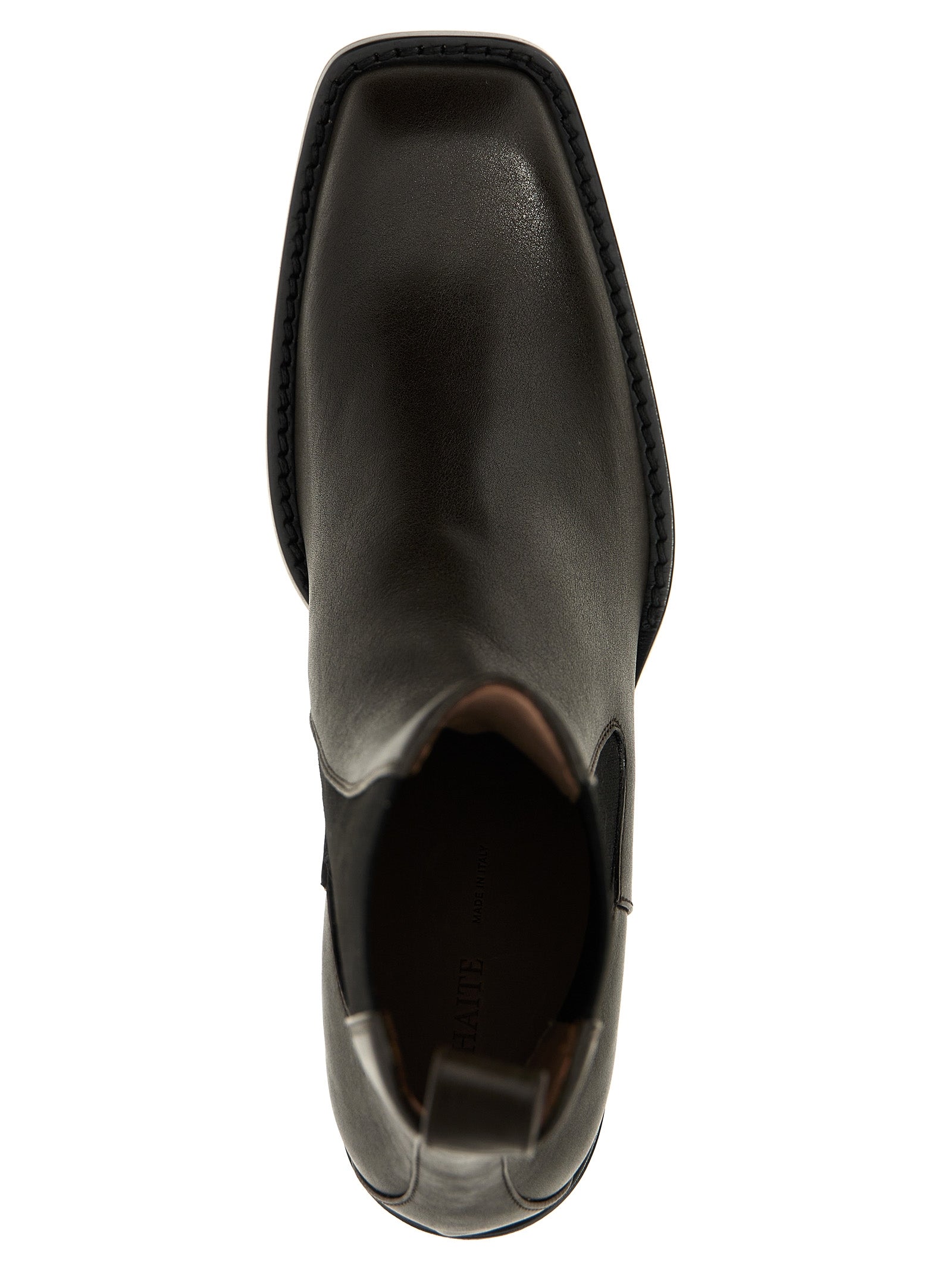 Khaite 100% calfskin leather (Bos Taurus) boot in black — view 4