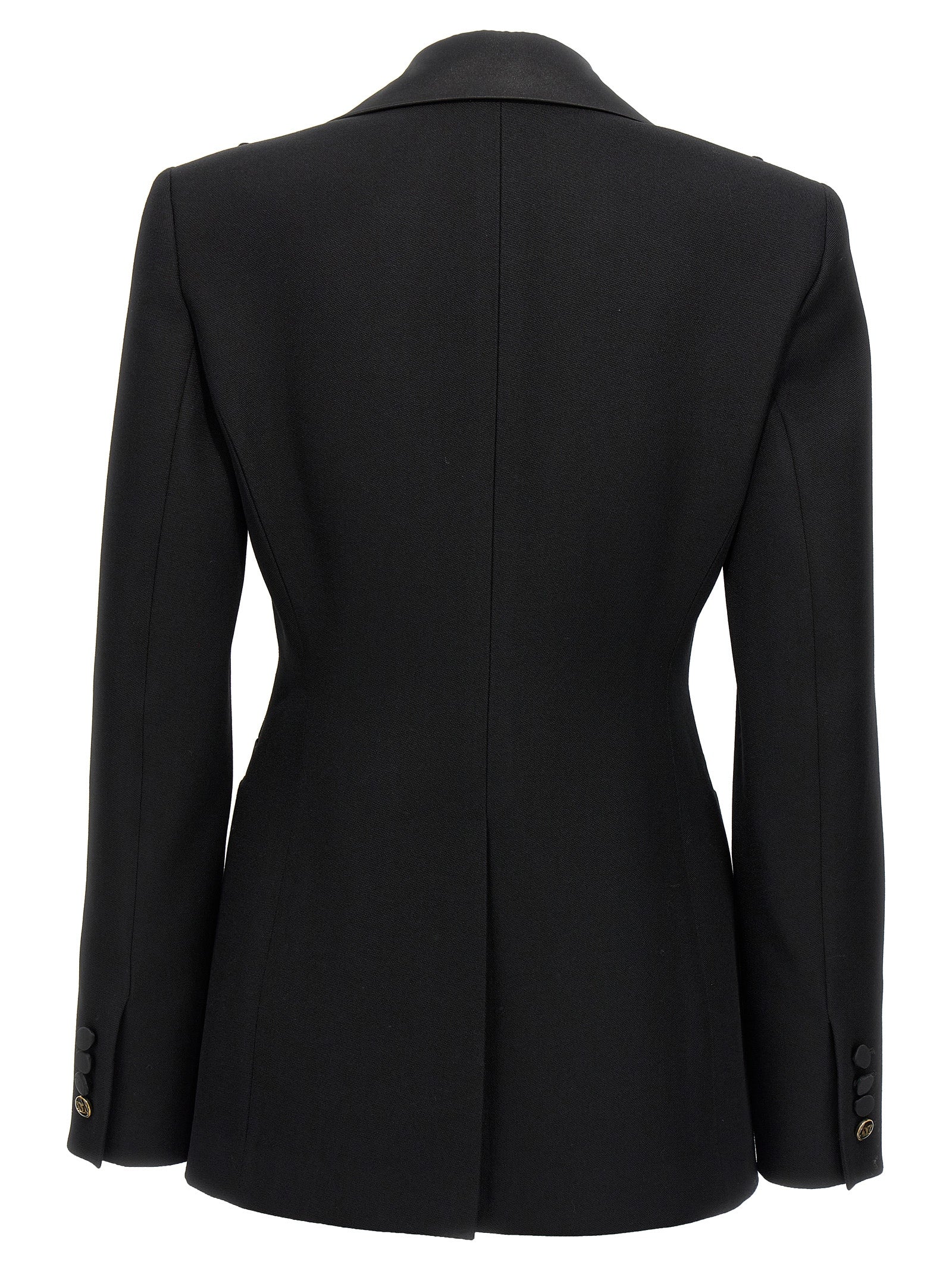 Max Mara 100% virgin wool blazer in black — view 2