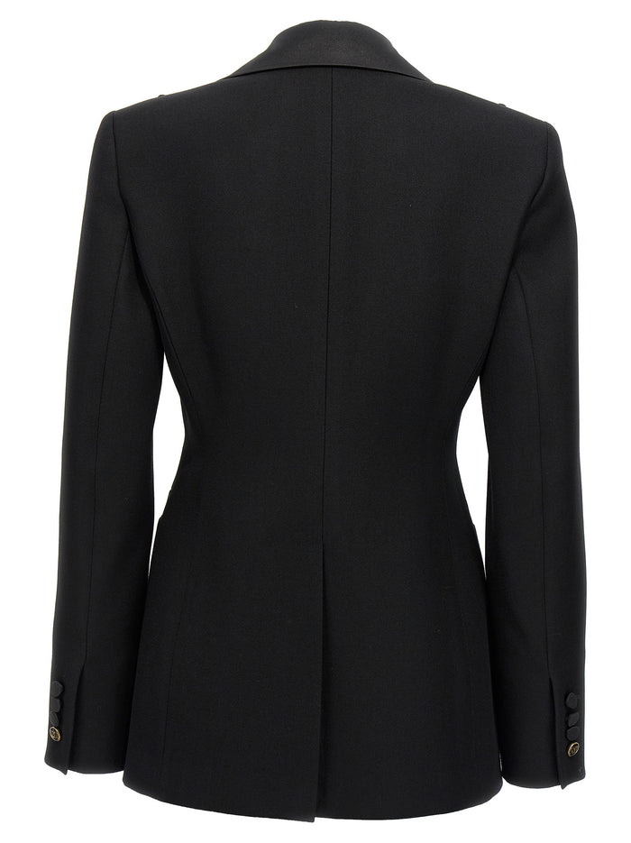 Max Mara 100% virgin wool blazer in black — view 2