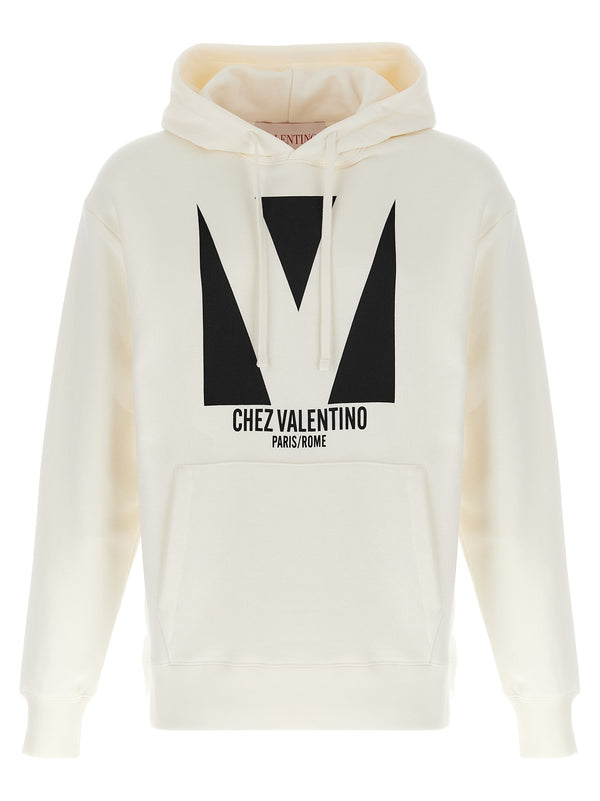 Valentino Garavani 100% cotton hoodie in white