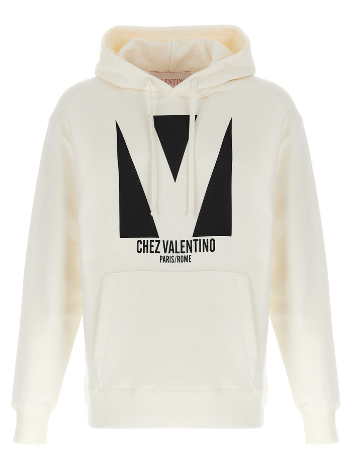 Valentino Garavani 100% cotton hoodie in white