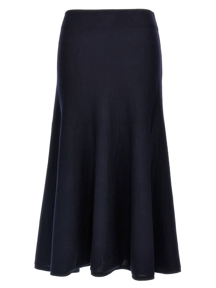 Khaite 99% wool skirt in navy