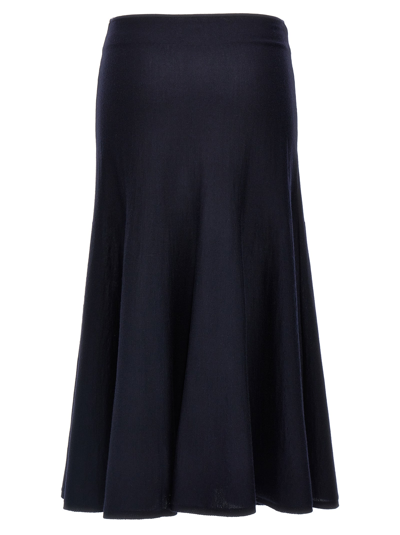 Khaite 99% wool skirt in navy — view 2
