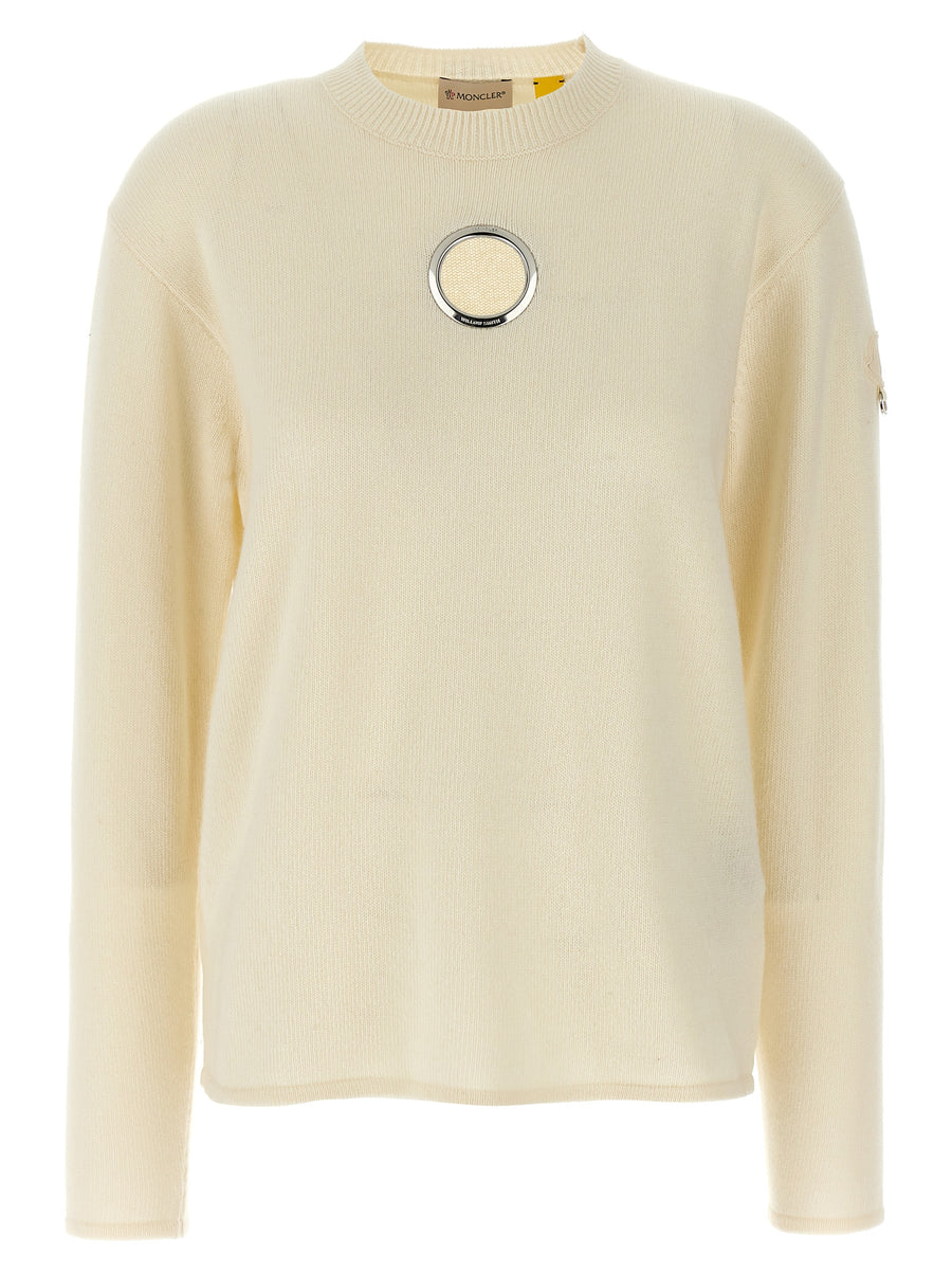 Moncler Genius 90% wool sweater in white