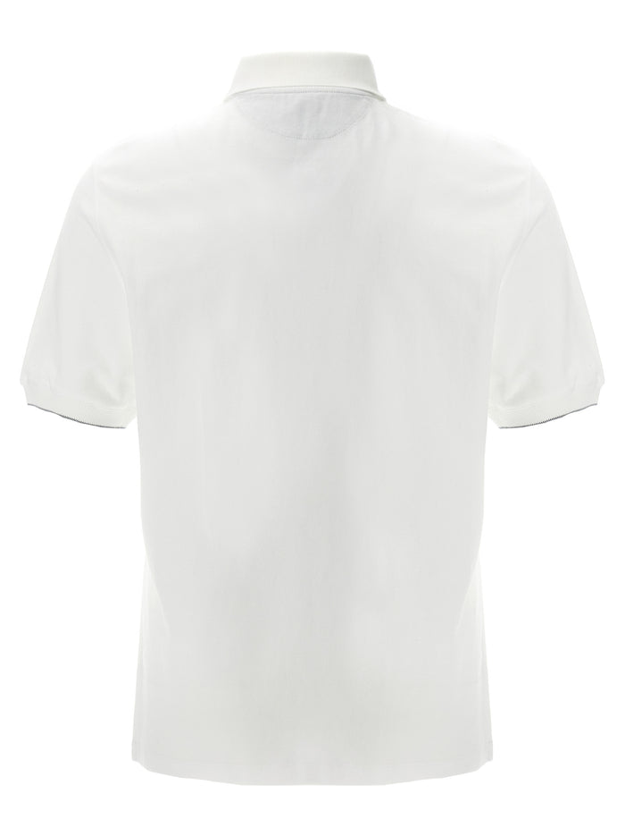 Brunello Cucinelli 100% Cotton polo shirt in white — view 2