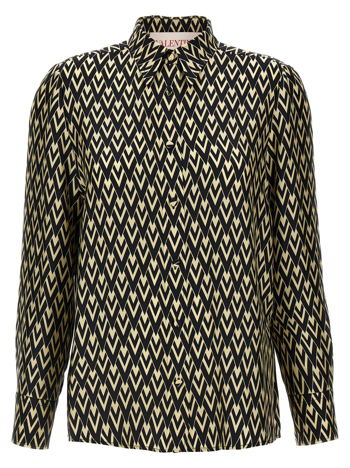 Valentino Garavani 100% silk blouse in black