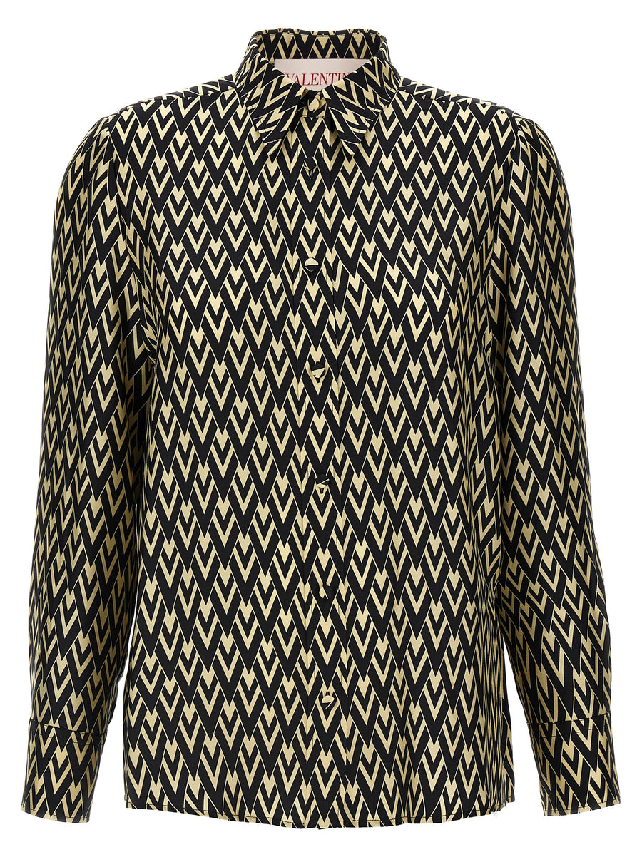 Valentino Garavani 100% silk blouse in black