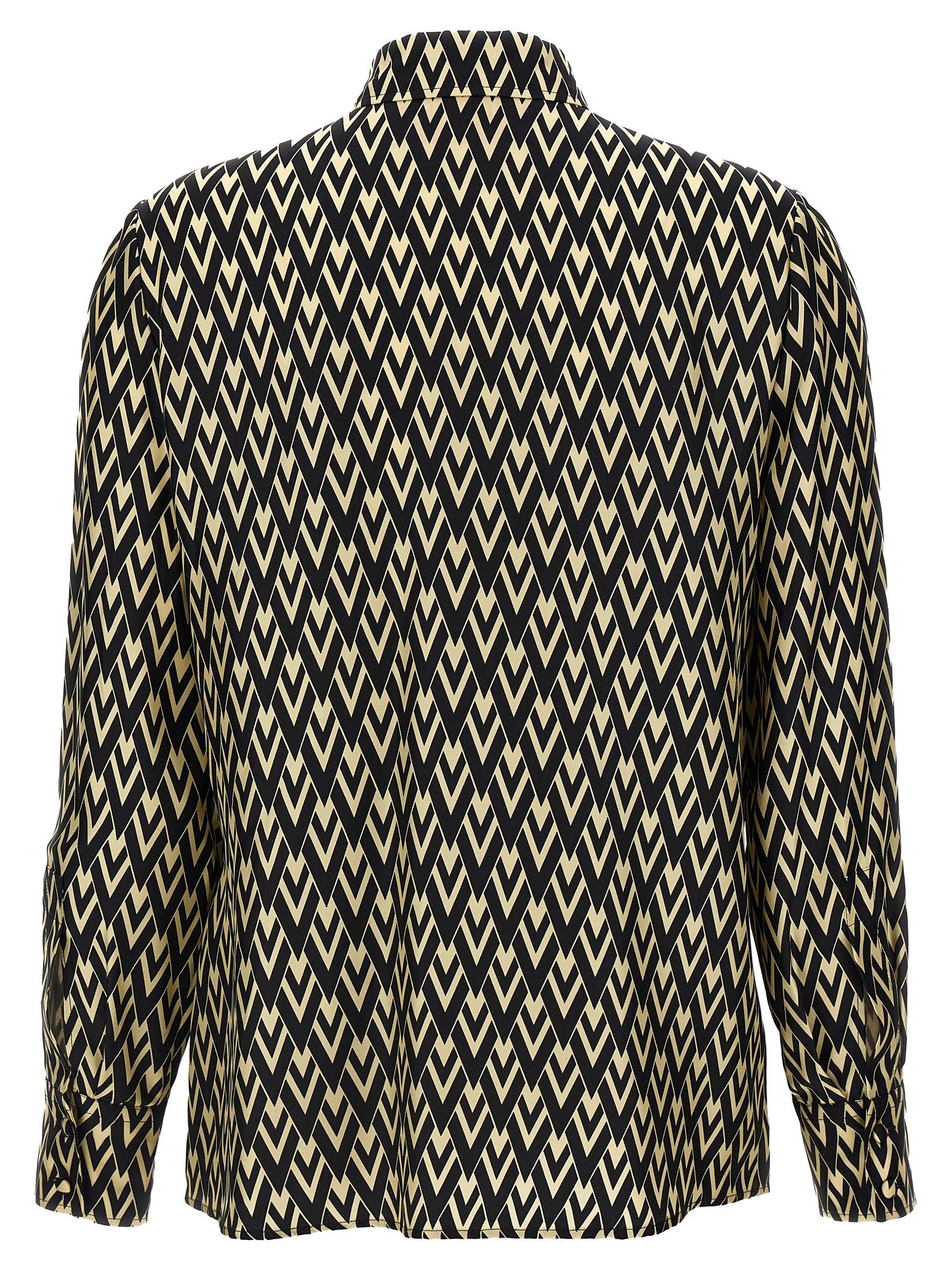 Valentino Garavani 100% silk blouse in black — view 2