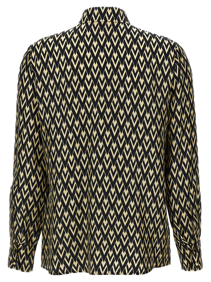 Valentino Garavani 100% silk blouse in black — view 2