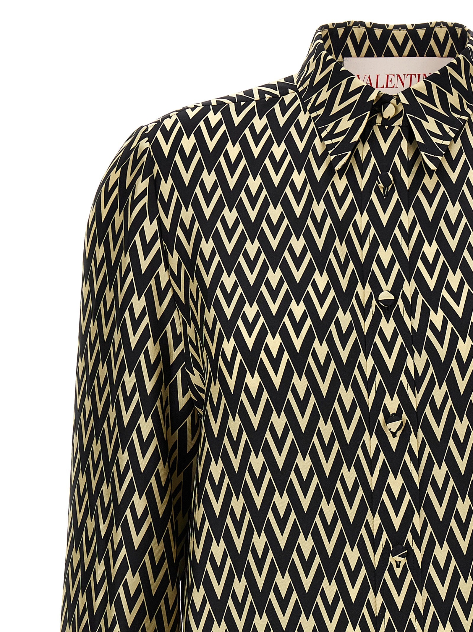 Valentino Garavani 100% silk blouse in black — view 3