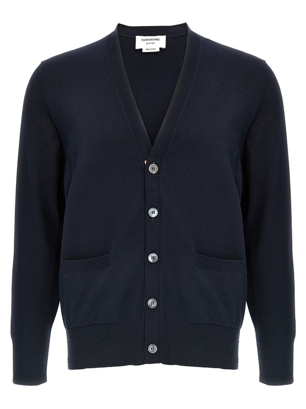 Thom Browne 100% Cotton cardigan in navy