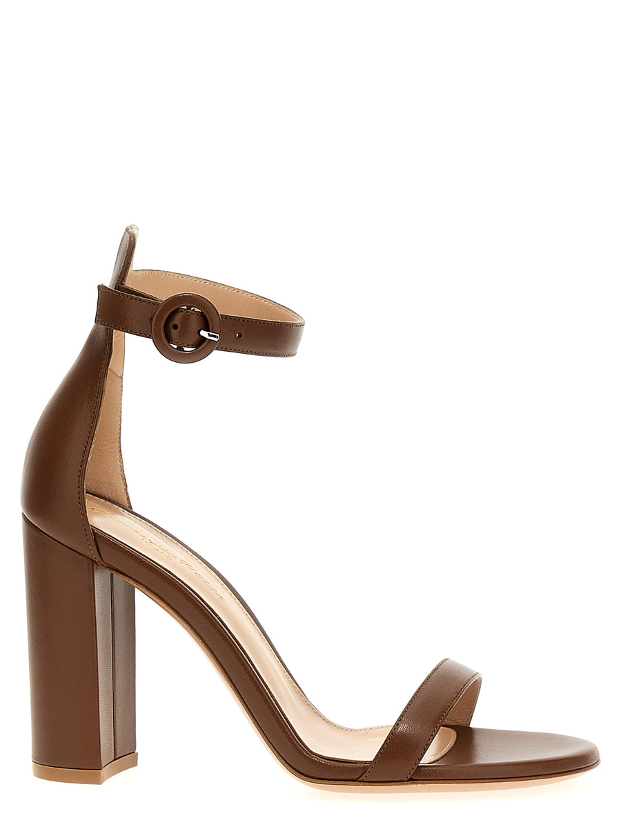 Gianvito Rossi 100% goat leather heels in brown