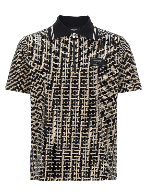 Balmain 95% Cotton polo shirt in bicolor