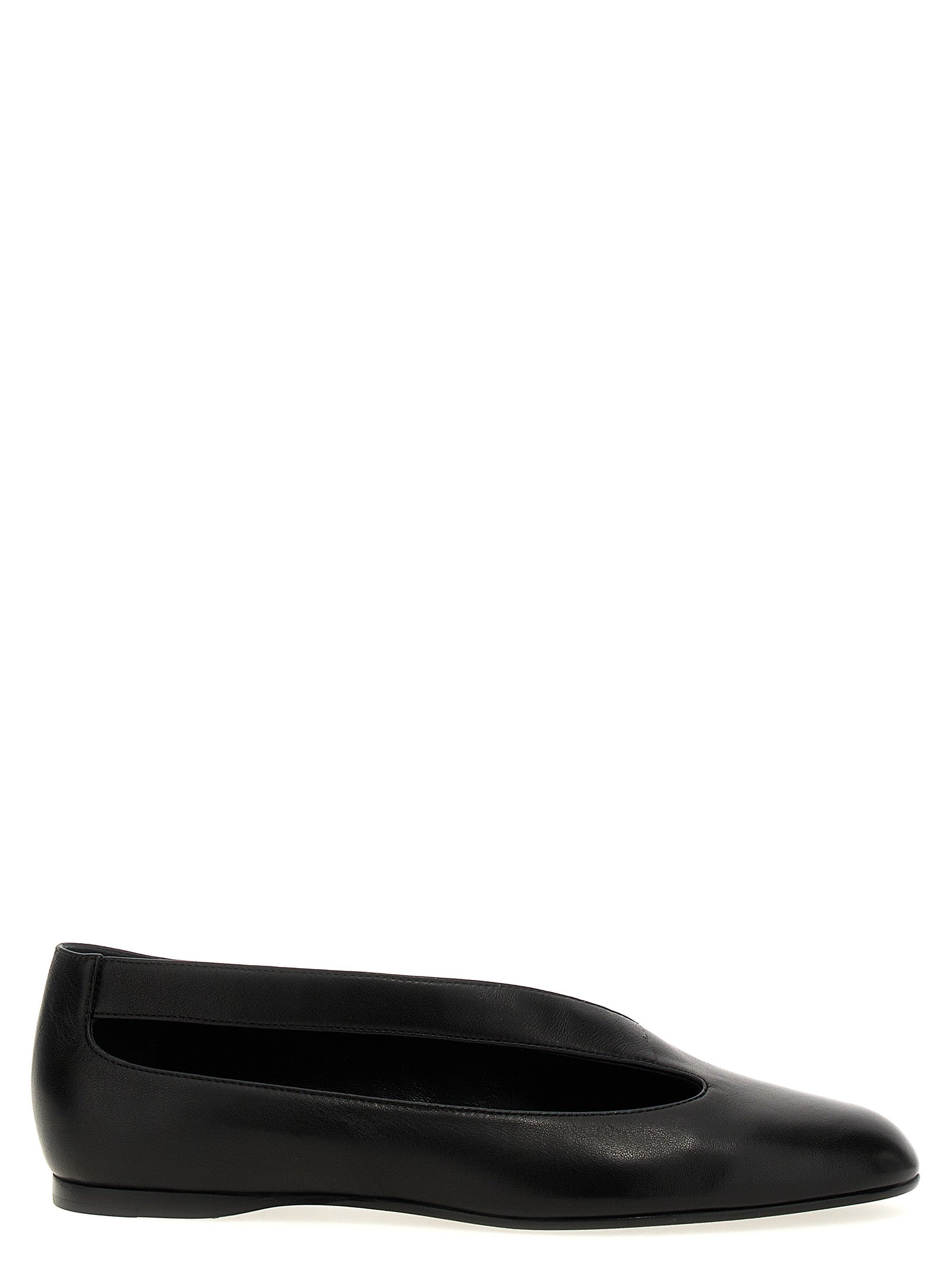 Khaite 100% lamb leather ballet flat in black