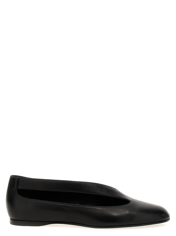 Khaite 100% lamb leather ballet flat in black