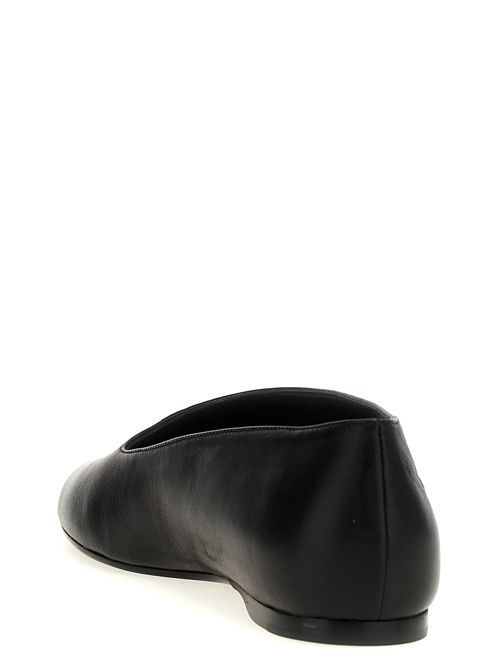 Khaite 100% lamb leather ballet flat in black — view 3