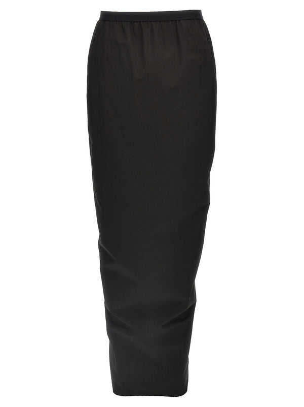 Rick Owens 100% Cotton skirt in black