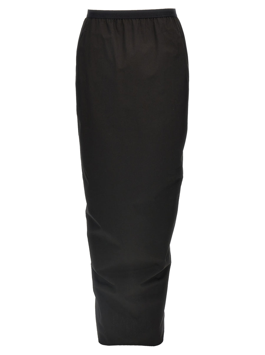 Rick Owens 100% Cotton skirt in black