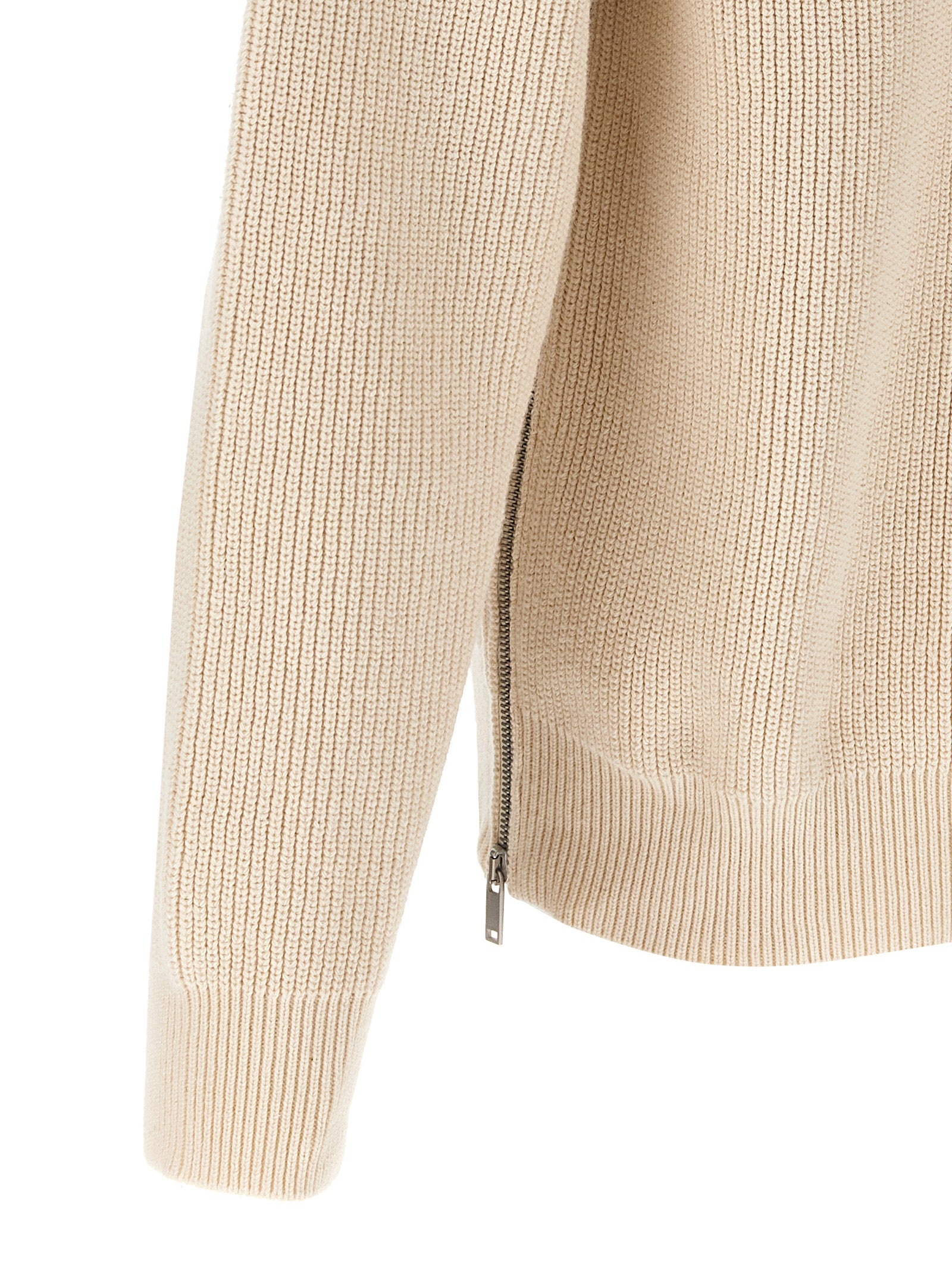 Jil Sander 100% Cotton sweater in beige — view 4
