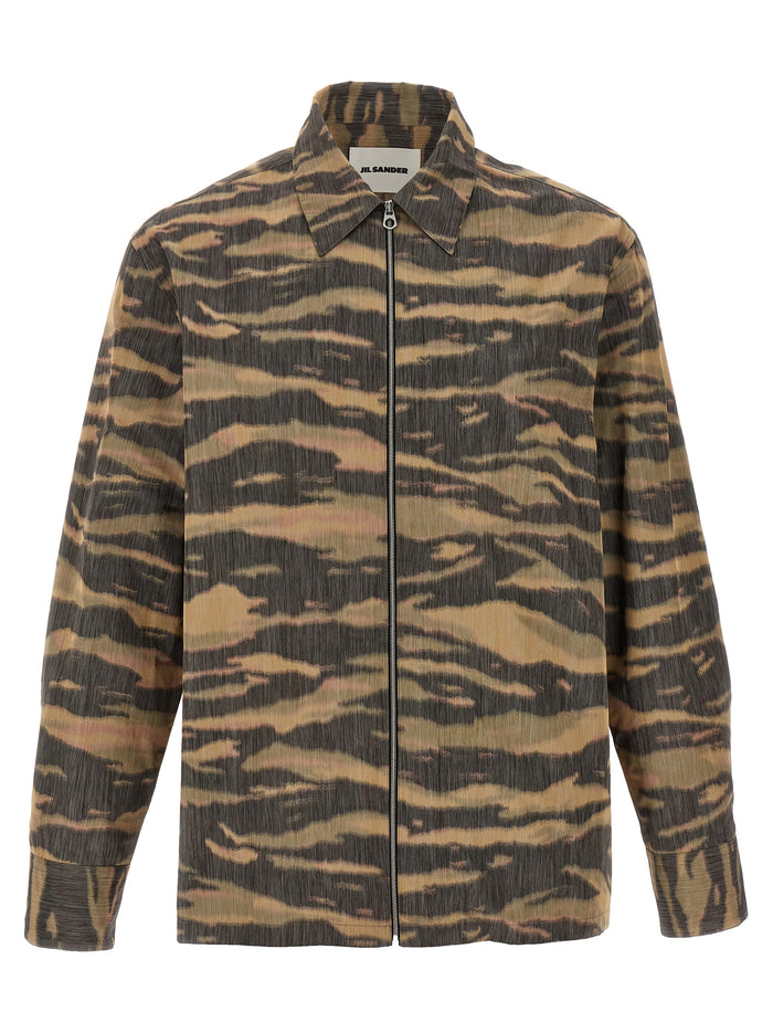 Jil Sander 60% polyester overshirt in multicolor