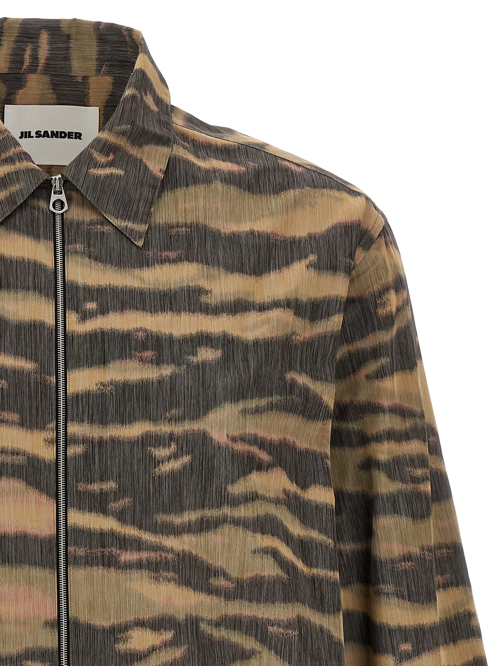 Jil Sander 60% polyester overshirt in multicolor — view 3