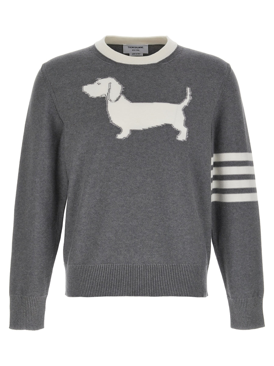 Thom Browne 100% Cotton sweater in gray