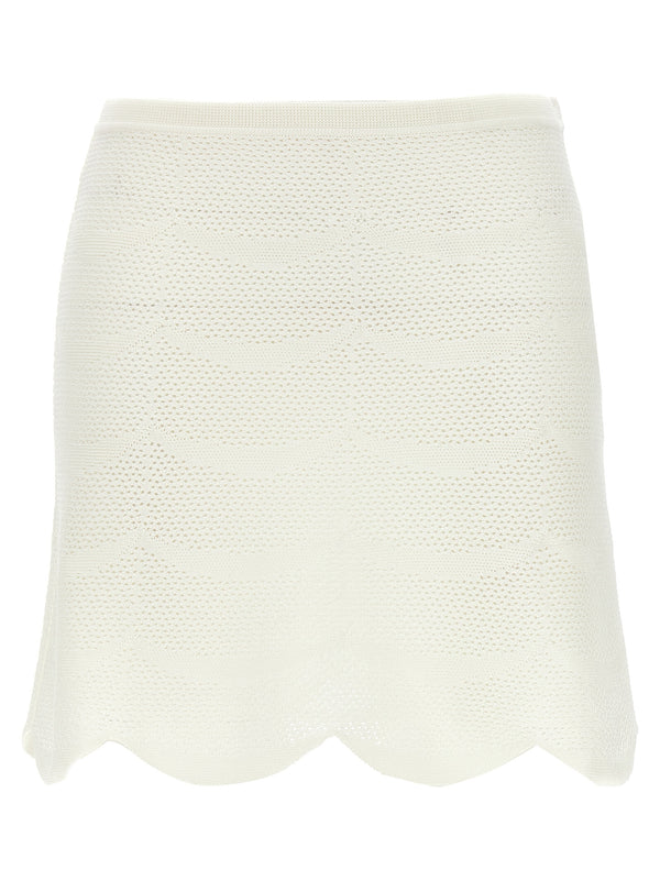 Tom Ford 57% Cotton skirt in white