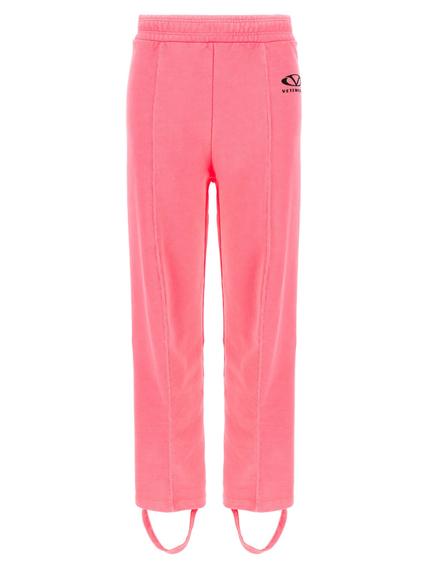 Vetements 80% cotton joggers in pink