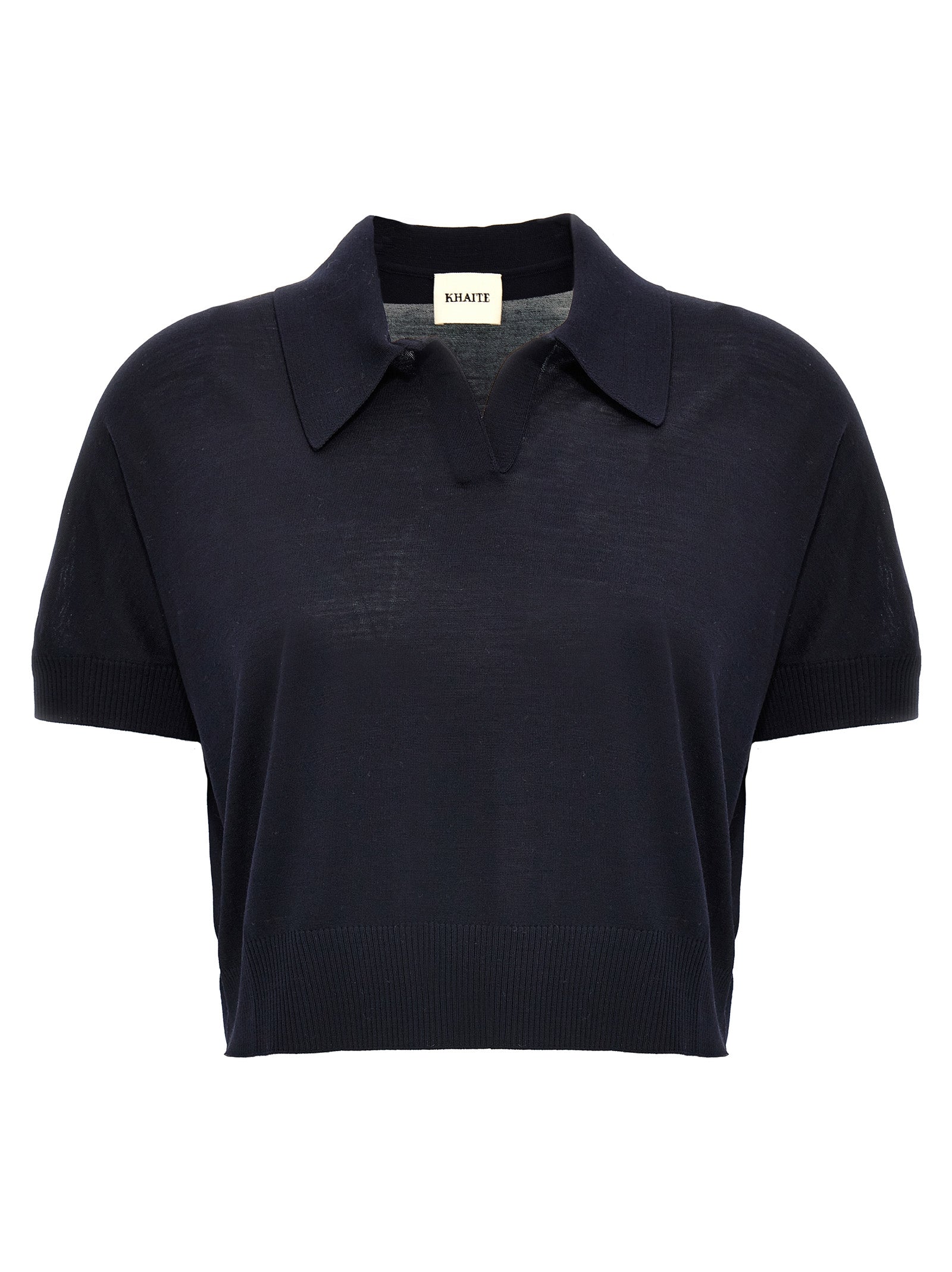 Khaite 96% Wool polo in navy