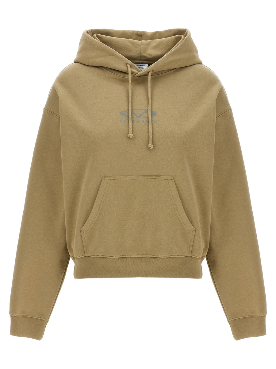 Vetements 80% cotton hoodie in beige