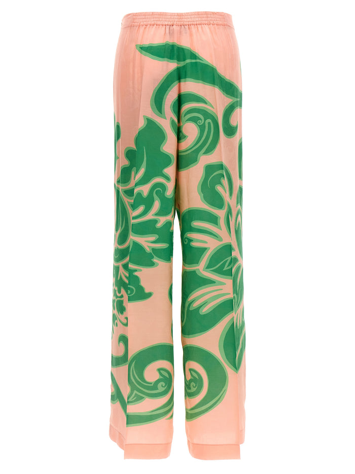 Etro 65% Viscose trousers in pink — view 2